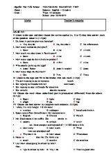 Đề kiểm tra học kỳ II môn Tiếng Anh Lớp 6 - Mã đề 135 - Năm học 2018-2019 - Trường THCS Nguyễn Văn Trỗi